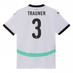 Günstige Fußballtrikots Österreich Gernot Trauner 3 Auswärtstrikot EURO 2024 Kurzarm